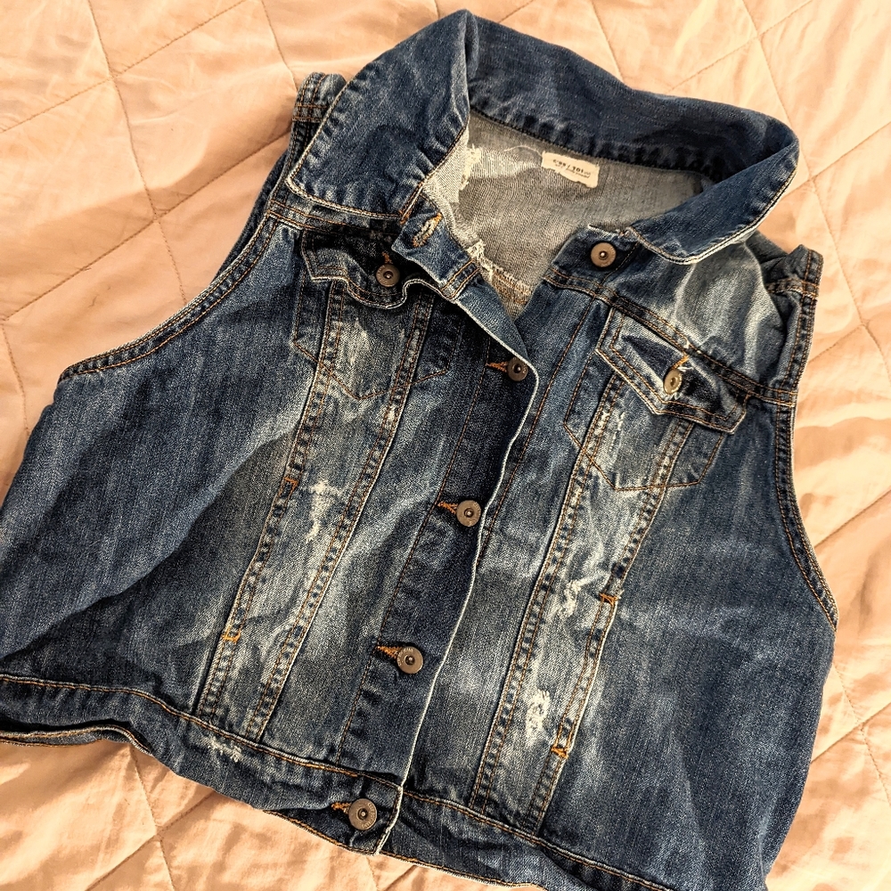 Jean jacket vest